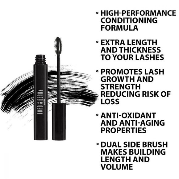 LORD & BERRY Mascara Boost + Smudgeproof Liner Kit , Both in Black, NEW - Picture 2 of 10